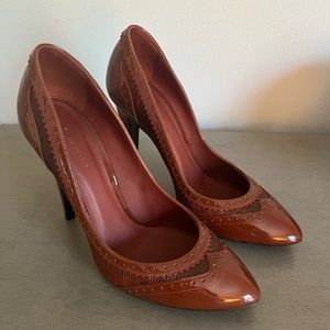 Bottega Veneta Patent Leather Pumps with Lizard Detail – Size 39 EU (8.5 US)